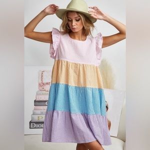 NWT Bibi gingham dress (Medium)